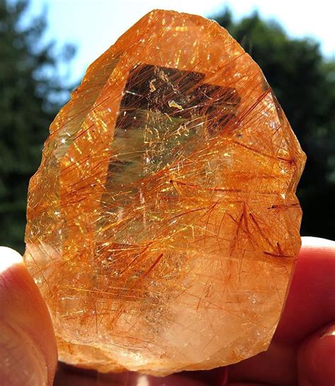 Orangered Rutile Quartz Crystal Discovered In 2005 By A Papaya Farmer
