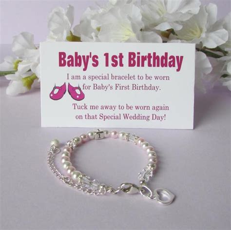 Pencil cases might at first seem to be a cliché return gift idea but we should never forget their versatility and usefulness. Baby's 1st Birthday Gift Bracelet Baby to Bride® Growing