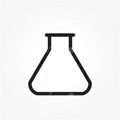 Laboratory Flask Line Icon Science Experiments Chemistry And