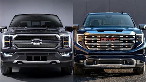 2022 Gmc Sierra Denali Ultimate Vs Ford F 150 Limited 2022 Ford F150