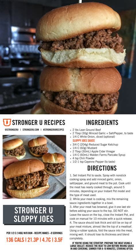 Protein is an important part of every cell in our bodies and it's used to build and repair. You'll love this lower calorie sloppy joes sauce that makes amazing stovetop or Instant Pot ...