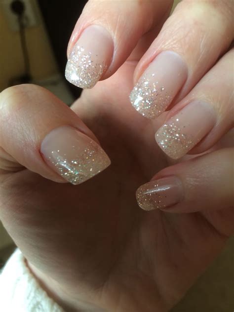 French Manicure With Glitter Sparkly French Manicure Glitter French