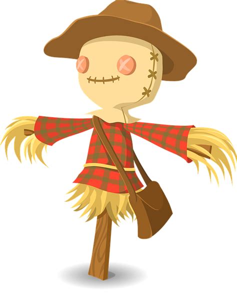 Free Vector Graphic Scarecrow Straw Halloween Autumn Free Image
