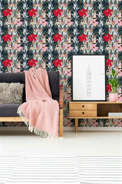 Bold Floral Wallpaper Fancy Walls