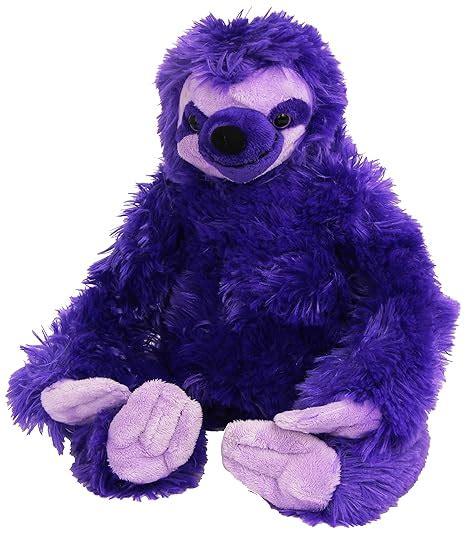 Wild Republic 30 Cm Cuddlekins 3 Toed Sloth Plush Toy Purple Amazon
