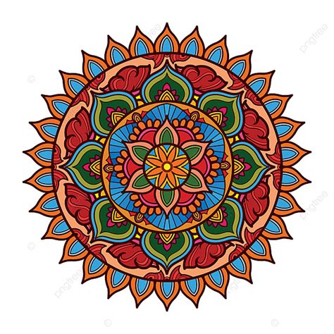 Mandala Design With Floral And Colorful Motifs Decorative Vintage