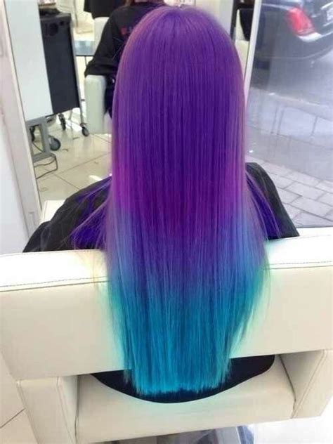Purple Hair Fading Into Blue So Pretty ♥ Nails Make Up