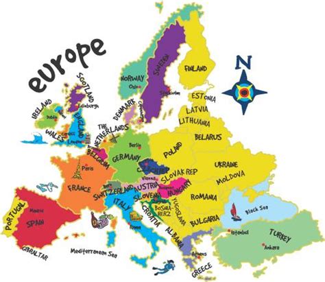World Map European Countries