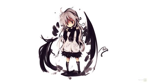 4548215 White Background White Hair Original Characters Wings