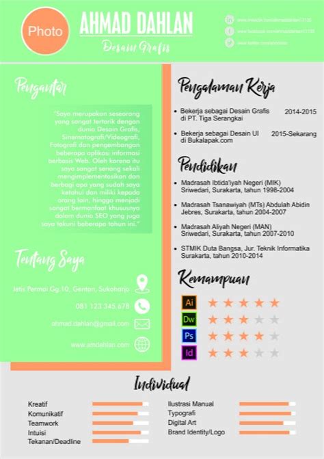 Berikut kami juga akan memberikan beberapa contoh cv menarik yang bagus dan profesional untuk di gunakan. Foto Contoh Cv Editor 40 Bagi Inspirasi Desain Curriculum ...