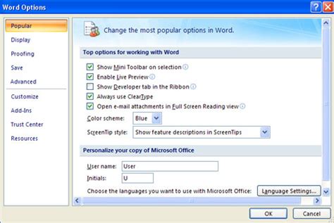 Ms Word Lesson 3 Customize The Word Environment
