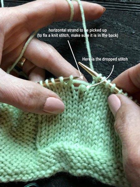 How To Pick Up Dropped Stitches In Your Knitting Knitting Help