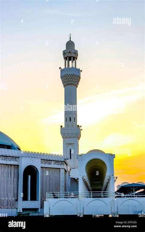 Al Rahma Mosque The Floating Mosque In Jeddah Saudi Arabia Stock