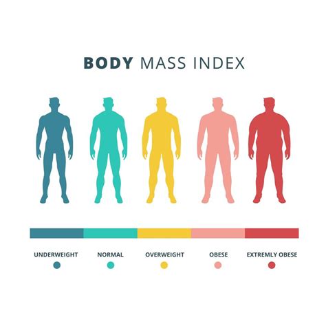 Body Mass Index Colorful Chart 1234013 Vector Art At Vecteezy