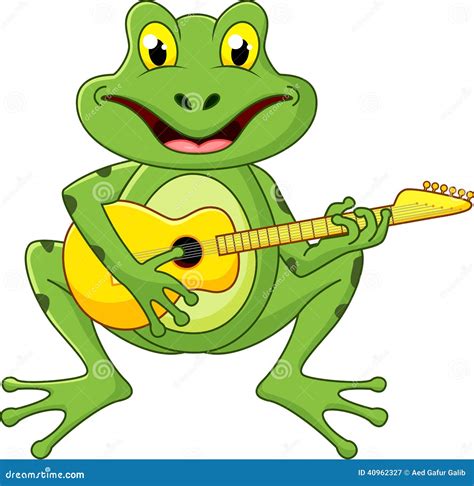 Frog Singing With Guitar Stock Vector Image 40962327