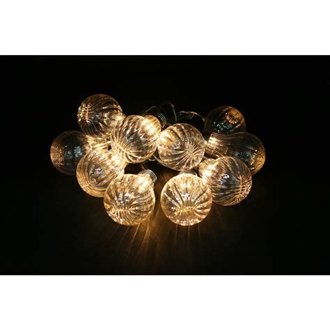 Alpine Corporation 10 Light Led Bulb Textured Edison String Light Set