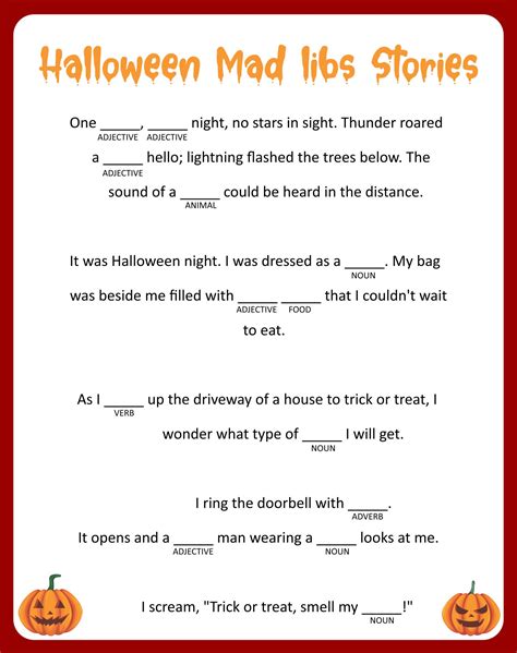 15 Best Halloween Mad Libs Story Printable Pdf For Free At Printablee