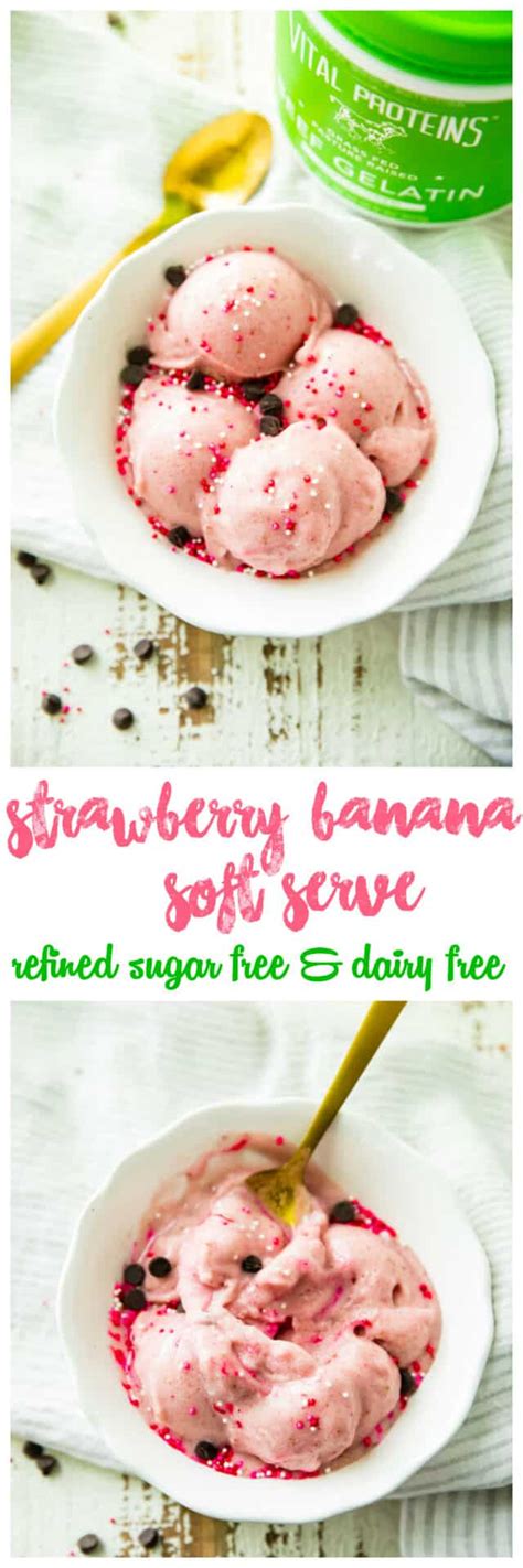 Strawberry Banana Soft Serve Kims Cravings