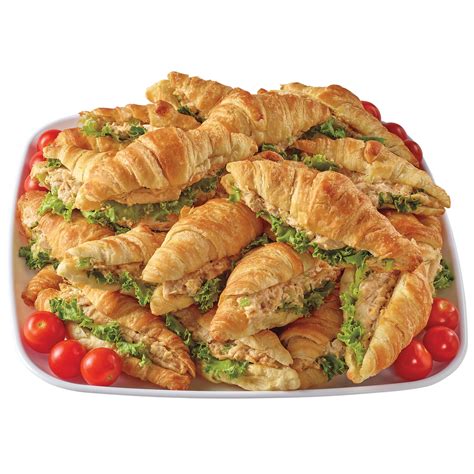 H E B Rotisserie Chicken Salad Croissant Party Tray Limit 4 Shop