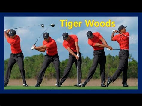 Tiger Woods Golf Swing Face On View Slow Motion Analysis Driver Iron