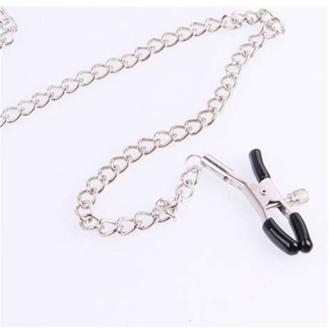 Sexy Clitoris Clip Nipple Clamps Chain Set Masturbation Clamps With Stainless Steel Chain Breast