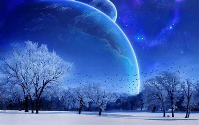Landscape Planet Snowy Snow Background Wallpoper Planets