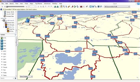 Mi Snowmobile Trail Map For Garmin Backwoods Gps Trails