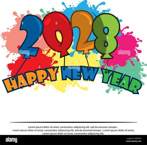 Happy New Year 2028 Stock Vector Images Alamy