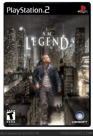 The streets are overgrown with weeds, cars are. I am Legend PlayStation 2 Box Art Cover by a-beast-of-art