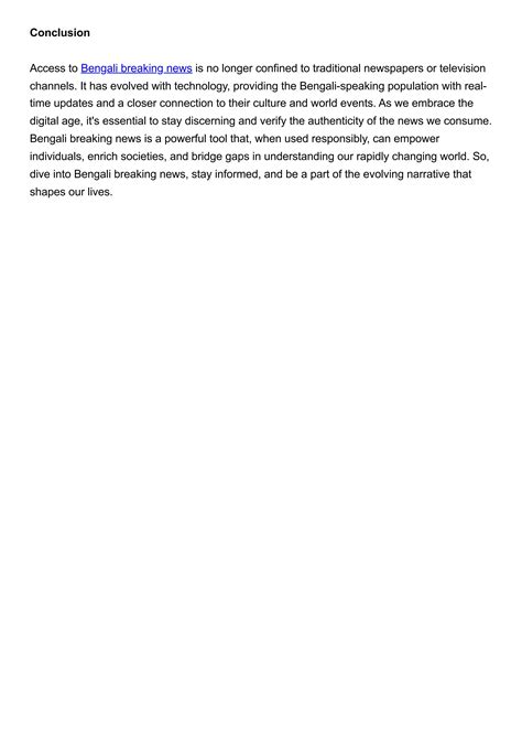 bengali news | PDF