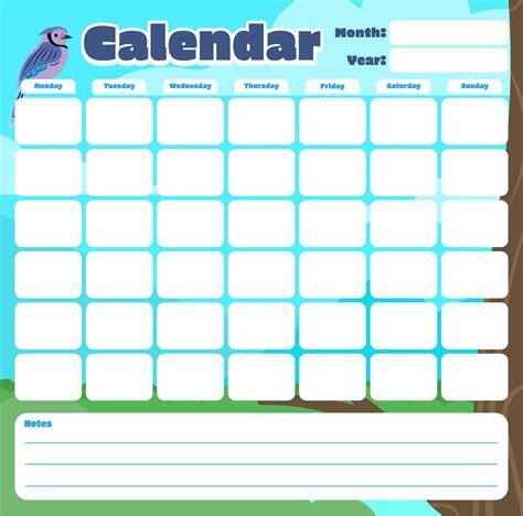 10 Best Printable Calendar Month Labels