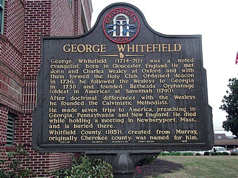Read The Plaque George Whitefield
