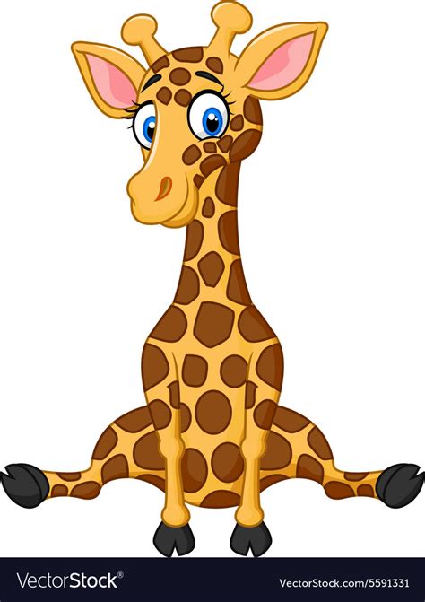 Cartoon Cute Giraffe Royalty Free Vector Image