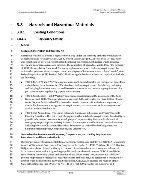 Pdf Hazards And Hazardous Materialsmodernization Program Feir