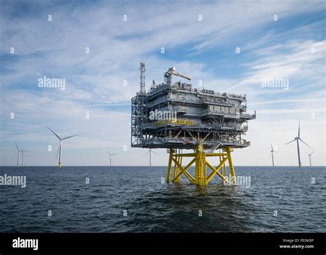 Offshore Substation Oss Z02 On The Race Bank Offshore Wind Farm In