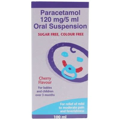 Key messages paracetamol is dosed in milligrams per kilogram of body weight, rather than by age; Paracetamol 120mg/5ml Sugar Free Suspension 100ml | Pain ...