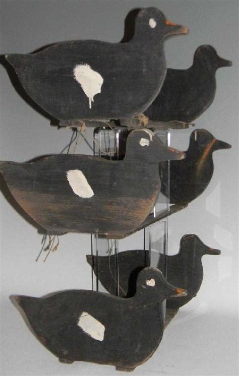 Antique Folk Art Painted Silhouette Duck Decoys
