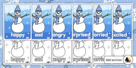 Snowman Emotions Posters Teacher Made Twinkl