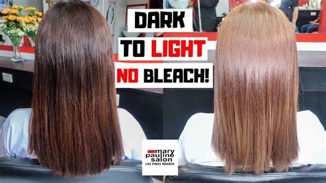 If you have dark hair but want to avoid using bleach, you can use a hair dye that is specifically designed to lighten hair. DARK TO LIGHT HAIR WITHOUT BLEACH | HOW TO COLOR DARK TO ...