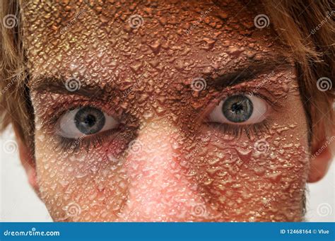 Face With Waterdrops Sweat Stock Photo Image Of Excretion 12468164