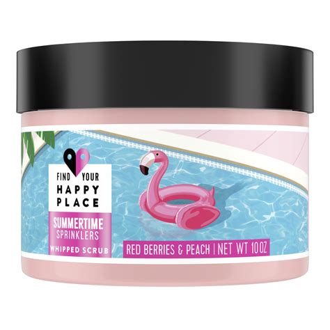 Find Your Happy Place Summertime Sprinklers Whipped Scrub Red