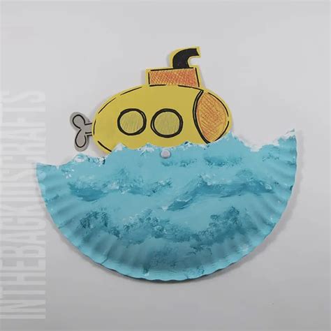 Easy Paper Plate Submarine Craft Free Template In The Bag Kids Crafts