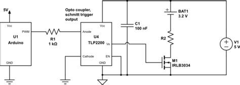 Charge Lifepo4 Cell Using Arduino And A Mosfet