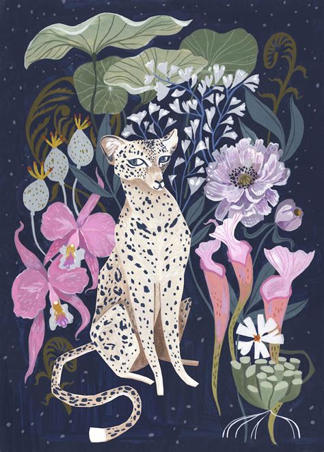 Gouache Illustrations Of Florals And Fab Felines By Rae Ritchie