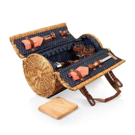 Picnic Time Somerset Sage Wood Picnic Basket 213 87 130 000 0 The Home Depot In 2020 Picnic