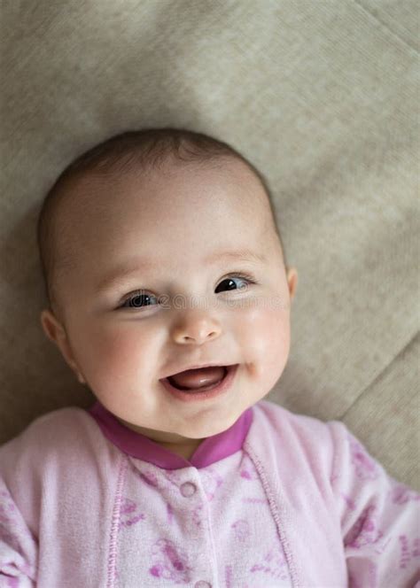 Baby Smiling Stock Photo Image Of Months Eyes Look 52227494