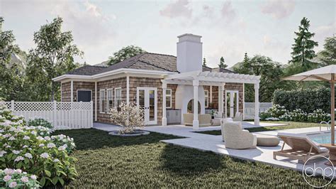Cottage Style Pool House Plan Cannon Cove