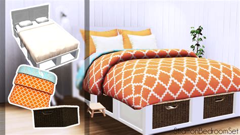 Sunny Cc Finds Loubellesims Stratton Bedroom Set Download Sims 4