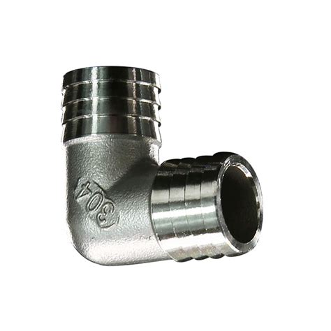 Metalwork 304 Stainless Steel Hose Barb Fitting 90 Degree L
