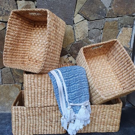 Natural Banana Leaf Storage Baskets Canggu And Co